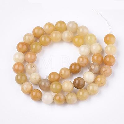 Natural Topaz Jade Beads Strands G-S259-45-6mm-1