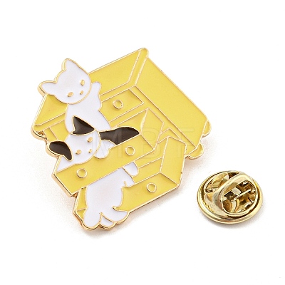 Cartoon Style Cat Enamel Pins JEWB-Q035-02B-1