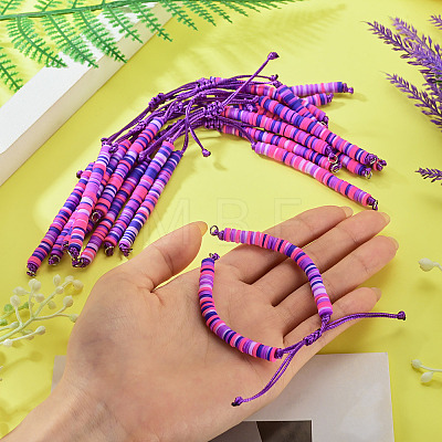 Handmade Polymer Clay Bead Bracelets Making AJEW-TAC00079-1