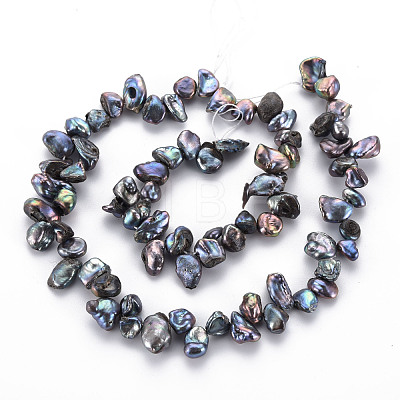 Natural Keshi Pearl Beads Strands PEAR-S021-016A-1