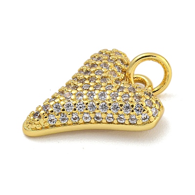 Rack Plating Brass Micro Pave Cubic Zirconia Pendants KK-I718-19B-G-1