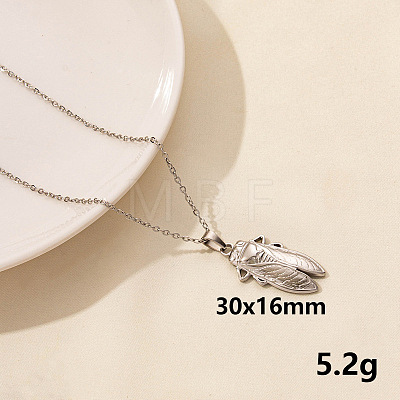 Stainless Steel Insect Pendant Necklace Unisex Jewelry TG2584-5-1