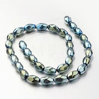 Electroplate Non-magnetic Synthetic Hematite Beads Strands G-F300-12-07-1