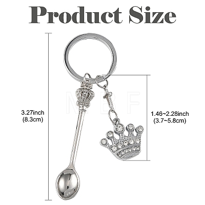 Tibetan Style Alloy Keychains KEYC-YW00266-1