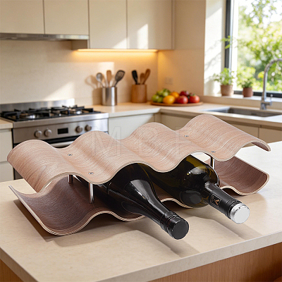 Wood Wine Rack Storage Shelf ODIS-WH0030-328A-1