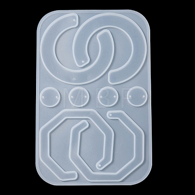 Geometry Pendant & Links Silicone Molds DIY-YW0006-73-1