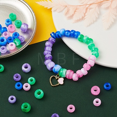 8 Style Acrylic European Beads MACR-YW0001-59A-1