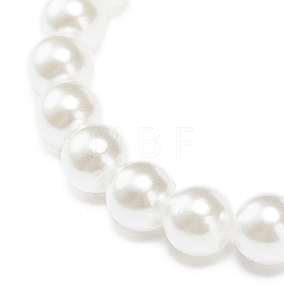 12Pcs 12 Style ABS Plastic Pearl Round Beaded Stretch Bracelets Set BJEW-JB08961-1