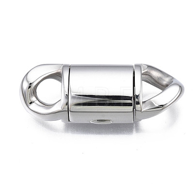 304 Stainless Steel Fold Over Clasps STAS-S080-01B-P-1