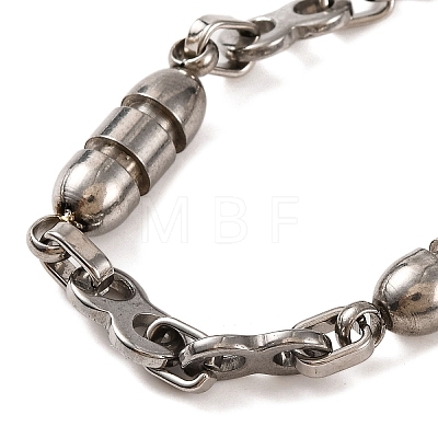 Tarnish Resistant 304 Stainless Steel 8 Link Chain Bracelets BJEW-B078-74P-1