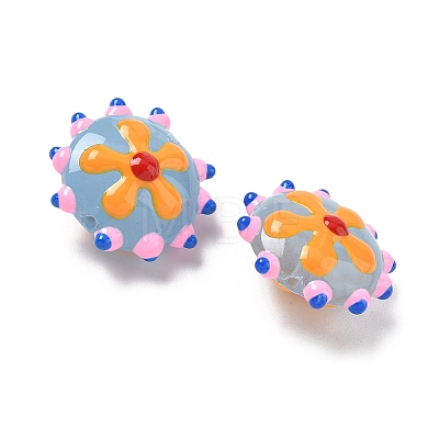 Baking Paint Glass Enamel Beads LAMP-S080-03B-1