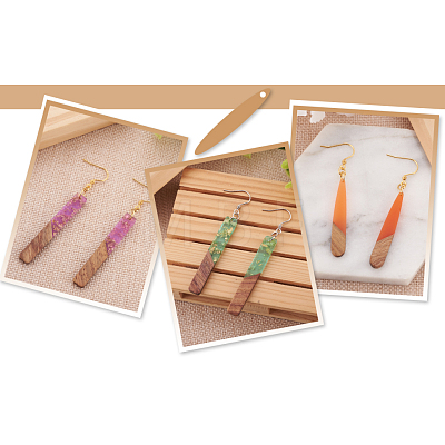 DIY Rectangle & Teardrop Dangle Earrings Making Kit DIY-TA0008-94-1