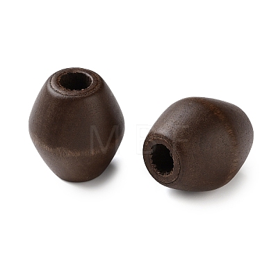 Spray Painted Wooden European Beads WOOD-A029-05A-1