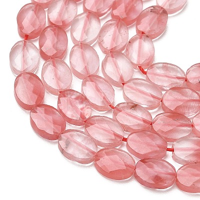 Synthetic Cherry Quartz Glass Beads Strands G-H349-A01-27-1