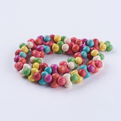 Synthetic Turquoise Beads Strands G-P347-15-1