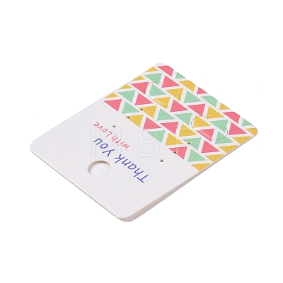 Rectangle Paper Earring Display Card with Hanging Hole CDIS-C004-01E-1