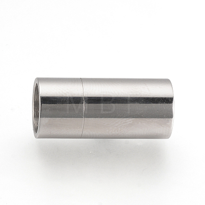 304 Stainless Steel Magnetic Clasps with Glue-in Ends STAS-Q211-39-1