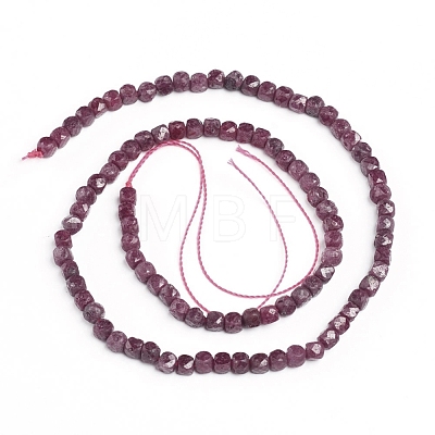 Natural Ruby/Red Corundum Beads Strands G-E560-A06-4mm-1