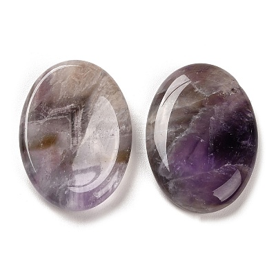 Natural Amethyst Oval Worry Stone G-R487-01F-1