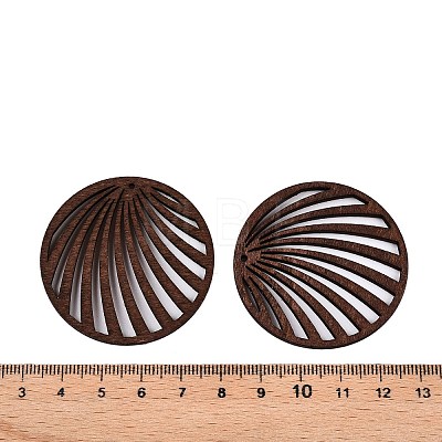 Natural Poplar Wood Pendants WOOD-N016-44-1