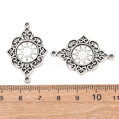Tibetan Style Alloy Connector Cabochon Settings FIND-C094-02AS-1