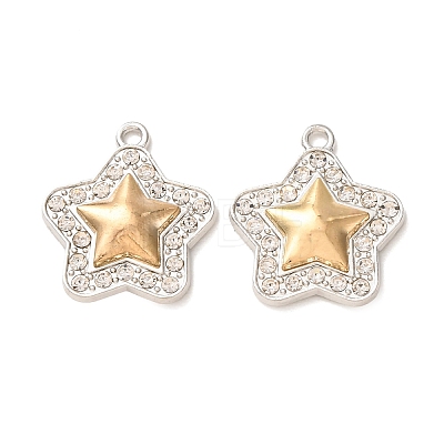 Alloy Rhinestone Pendants RB-CBAA987-04B-1