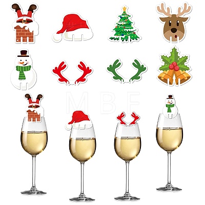 8Pcs Christmas Wine Glass Decoration PW-WG2878C-01-1