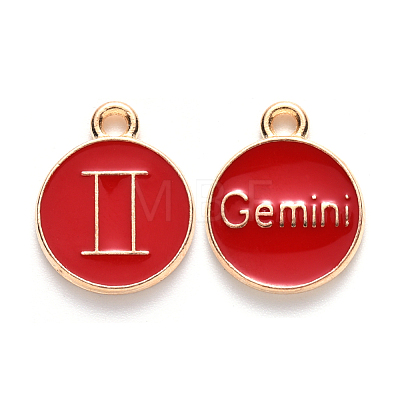 Alloy Enamel Pendants X-ENAM-S124-01A-07I-1