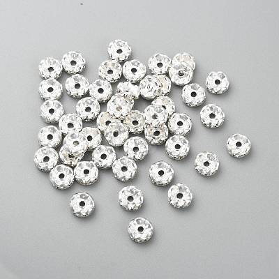 Iron Rhinestone Spacer Beads RB-A008-8MM-S-1