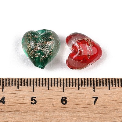 Handmade Gold Sand Lampwork Beads LAMP-T030-02M-1