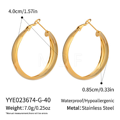 304 Stainless Steel Hoop Earrings UF4062-2-1