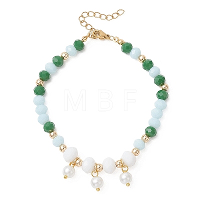Adjustable Glass Pearl Beaded Bracelets BJEW-JB13040-1