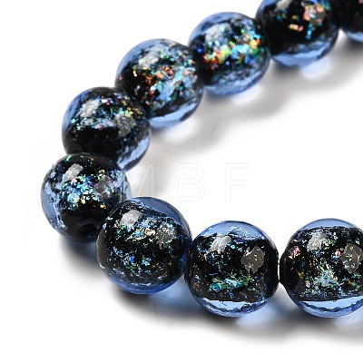 Handmade Dichroic Foil Glass Beads Strands DICH-U001-06I-1