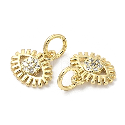 Brass Micro Pave Cubic Zirconia Pendants KK-Q775-05G-1