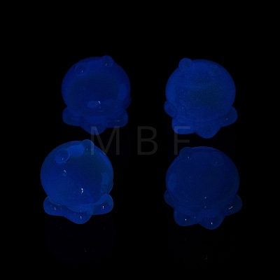 Luminous Rainbow Iridescent Plating Acrylic Beads OACR-P016-06-1