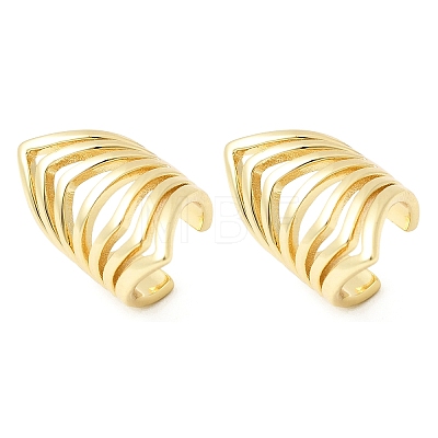 Brass Cuff Earrings EJEW-C186-14G-1
