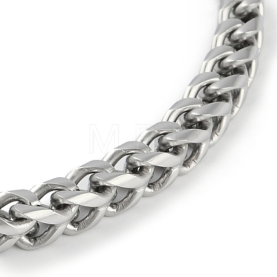 Non-Tarnish 304 Stainless Steel Wheat Chain Bracelets STAS-L692-001P-1