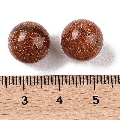 Synthetic Goldstone No Hole Sphere Beads G-K353-04B-25-1