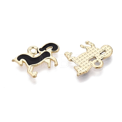 Alloy Enamel Pendants ENAM-N069-12KCG-02-1
