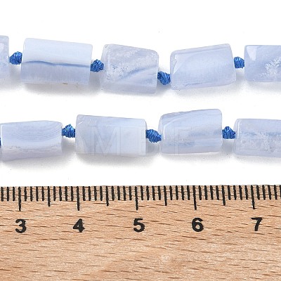 Natural Blue Lace Agate Beads Strands G-C270-K21-1