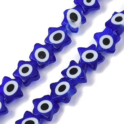 Handmade Evil Eye Lampwork Beads Strands LAMP-G166-02E-1