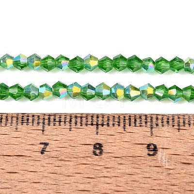 AB Color Plated Transparent Glass Beads Strands GLAA-G127-01Q-1