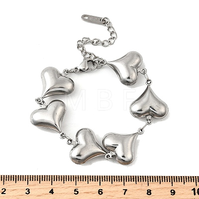 304 Stainless Steel Link Bracelets for Women BJEW-Q041-01D-P-1