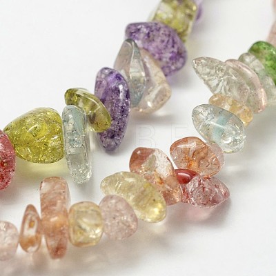 Crackle Glass Bead Strands X-G-F328-18-1