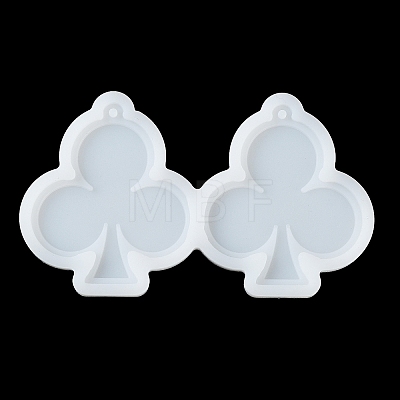 4Pcs 4 Style Playing Card DIY Pendant Silicone Molds Set DIY-A046-01-1