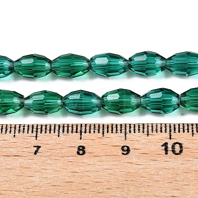 Transparent Glass Beads Strands EGLA-A037-T6x8mm-D11-1