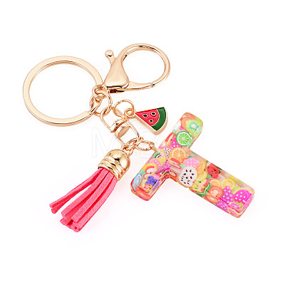 Fruit Series Letter Resin Keychains KEYC-TAC0033-02T-1