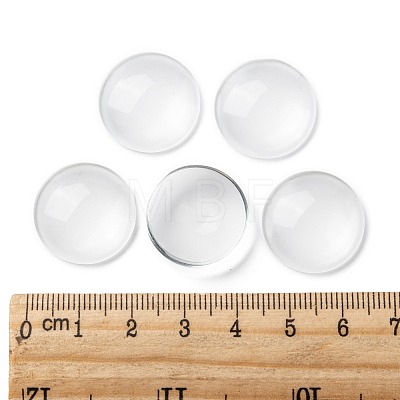 Transparent Glass Cabochons X-GGLA-R026-20mm-1