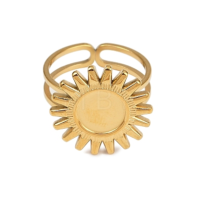 Stainless Steel Cuff Ring Findings X-PW-WG67428-11-1
