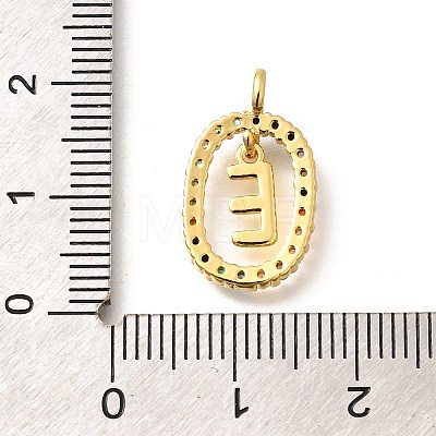 Brass Micro Pave Cubic Zirconia Pendants ZIRC-P123-01G-E02-1